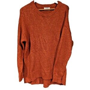 Old Navy OVERSIZED Burnt Orange Rust Sweater Medium Cozy‎ hugge comfy relaxed
